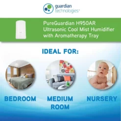 Unbranded 0.80 Gal. 320 sq. ft. Cool Mist Ultrasonic Humidifier with Aromatherapy Tray 23 Unbranded 0.80 Gal. 320 sq. ft. Cool Mist Ultrasonic Humidifier with Aromatherapy Tray -Air Quality Shop whites humidifiers h950ar c3 1000