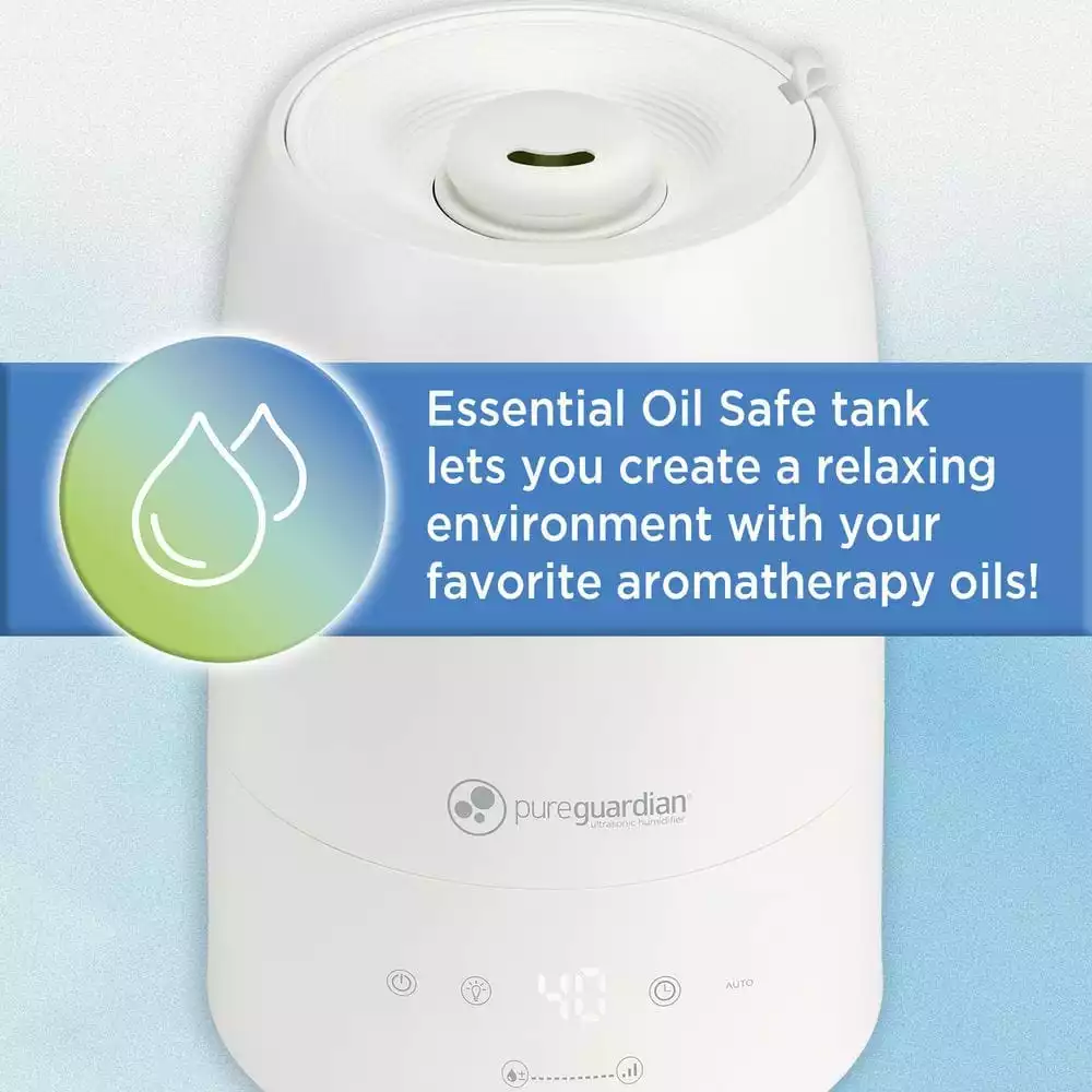 Unbranded 0.50 Gal. 360 sq. ft. Cool Mist Ultrasonic Humidifier with Humidistat and Aromatherapy 8 Unbranded 0.50 Gal. 360 sq. ft. Cool Mist Ultrasonic Humidifier with Humidistat and Aromatherapy - Image 6