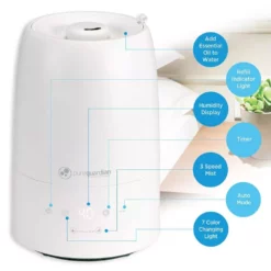 Unbranded 0.50 Gal. 360 sq. ft. Cool Mist Ultrasonic Humidifier with Humidistat and Aromatherapy 19 Unbranded 0.50 Gal. 360 sq. ft. Cool Mist Ultrasonic Humidifier with Humidistat and Aromatherapy -Air Quality Shop whites humidifiers h955w a0 1000