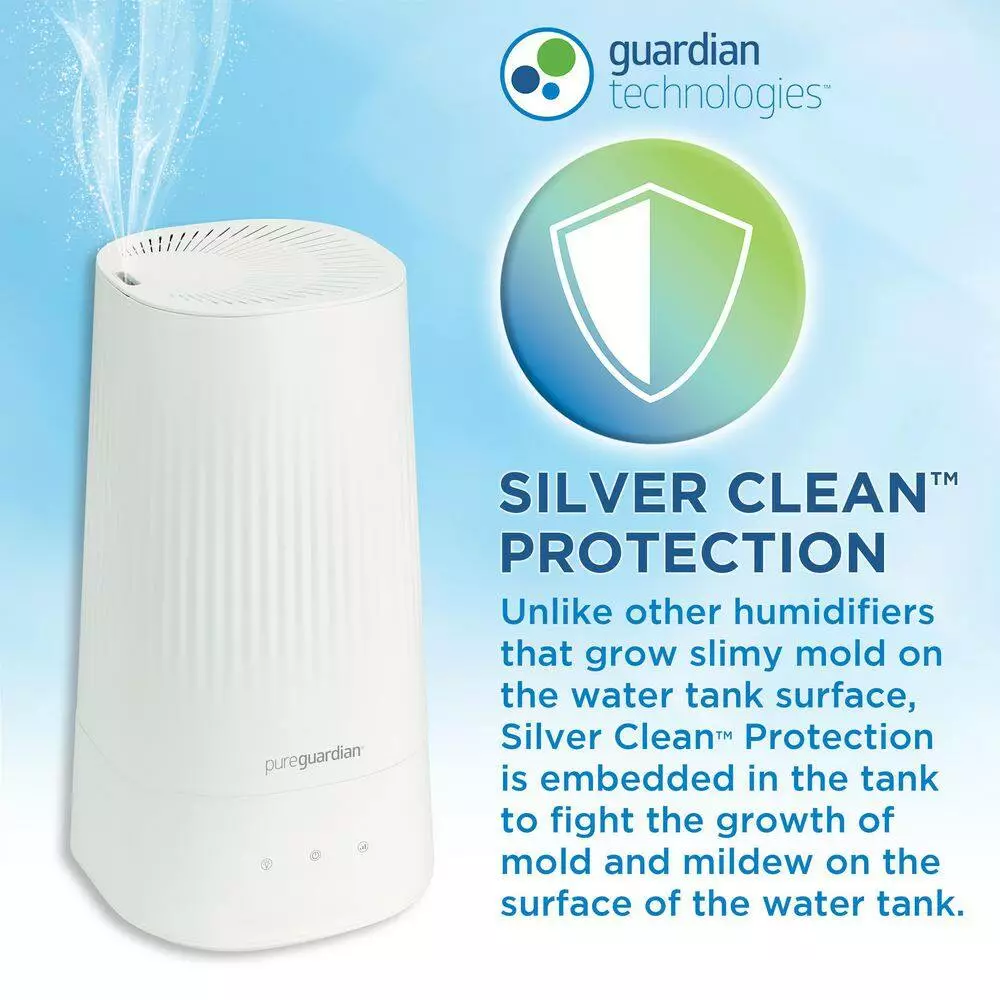 Unbranded 1 Gal. Top Fill Ultrasonic Cool Mist Humidifier with Aromatherapy Tray, White 11 Unbranded 1 Gal. Top Fill Ultrasonic Cool Mist Humidifier with Aromatherapy Tray, White - Image 9