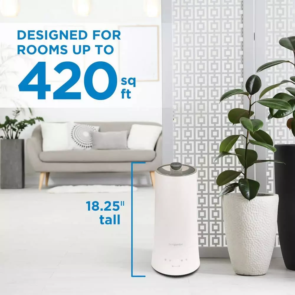 Unbranded 1.6 Gal. 420 sq. ft. Cool Mist Ultrasonic Humidifier with Humidistat and Nightlight 7 Unbranded 1.6 Gal. 420 sq. ft. Cool Mist Ultrasonic Humidifier with Humidistat and Nightlight - Image 5