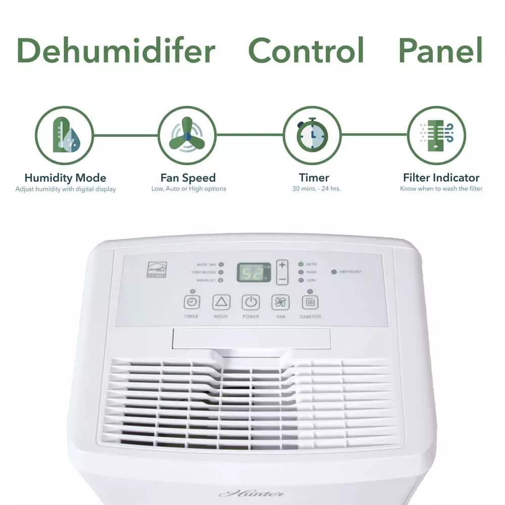 Hunter 50 Pint ENERGY STAR Dehumidifier 11 Hunter 50 Pint ENERGY STAR Dehumidifier - Image 9