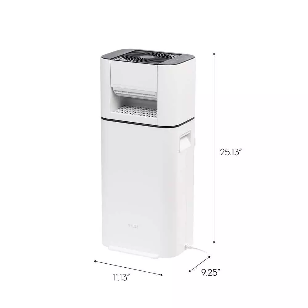 IRIS 5.2-Pint Bucket Dehumidifier Woozoo with Circulator Fan, White 4 IRIS 5.2-Pint Bucket Dehumidifier Woozoo with Circulator Fan, White - Image 2
