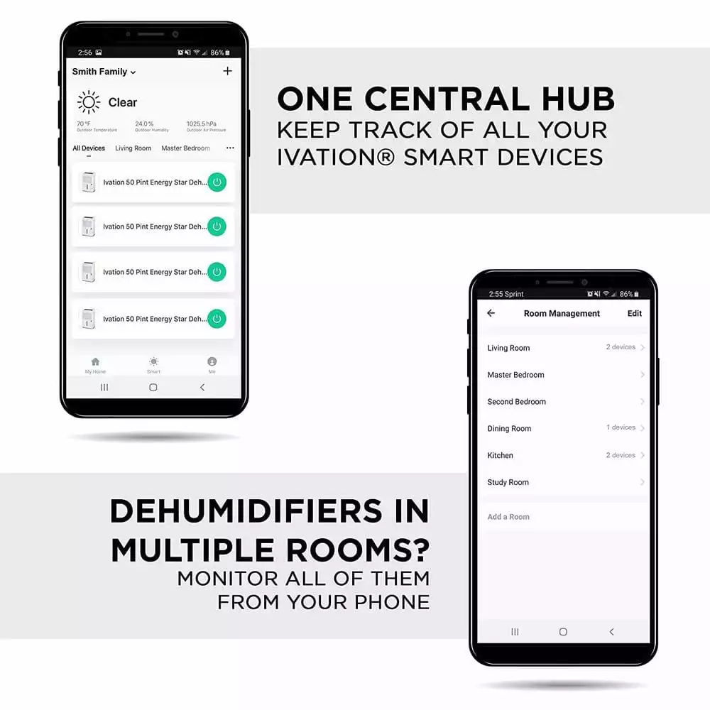 Ivation 50 Pint Smart Wi-Fi Energy Star Dehumidifier with Hose Connector and App 7 Ivation 50 Pint Smart Wi-Fi Energy Star Dehumidifier with Hose Connector and App - Image 5