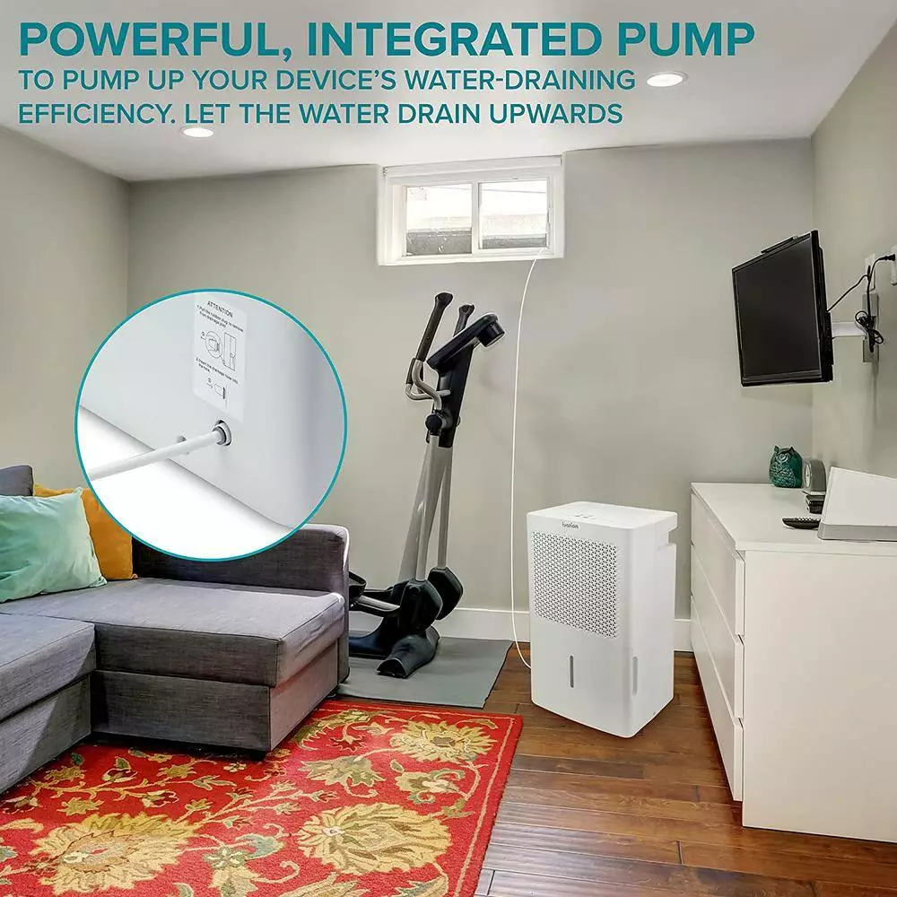 Ivation 50-Pint ENERGY STAR Dehumidifier with Drainage Pump 6 Ivation 50-Pint ENERGY STAR Dehumidifier with Drainage Pump - Image 4