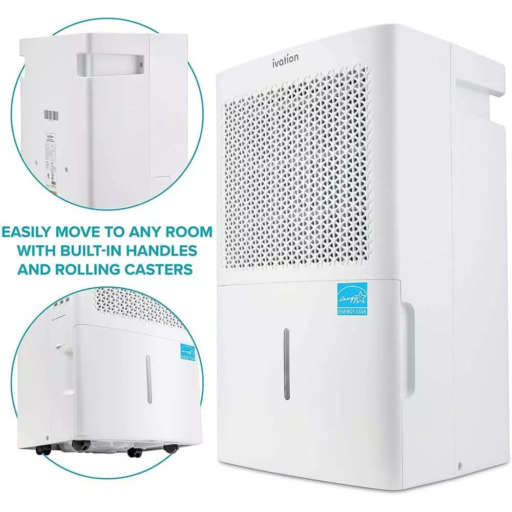 Ivation 50-Pint ENERGY STAR Dehumidifier with Drainage Pump 4 Ivation 50-Pint ENERGY STAR Dehumidifier with Drainage Pump - Image 2