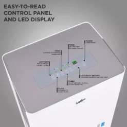 Ivation 35 Pint Energy Star Dehumidifier with Continuous Drain Hose Connector -Air Quality Shop whites ivation dehumidifiers ivamdh35 1f 1000