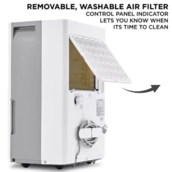 Ivation 35 Pint Energy Star Dehumidifier with Continuous Drain Hose Connector -Air Quality Shop whites ivation dehumidifiers ivamdh35 fa 1000