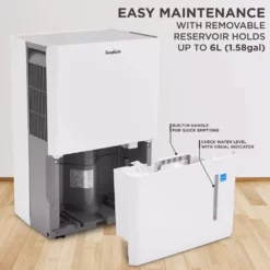 Ivation 50 Pint Energy Star Dehumidifier with Pump and Continuous Drain Hose -Air Quality Shop whites ivation dehumidifiers ivamdh50p 1f 1000