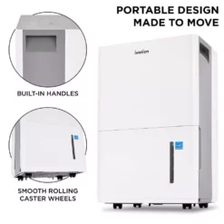 Ivation 50 Pint Energy Star Dehumidifier with Pump and Continuous Drain Hose -Air Quality Shop whites ivation dehumidifiers ivamdh50p fa 1000