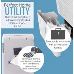 Keystone Energy Star 22 Pint Dehumidifier for up to 1,500 Sq.Ft. LED Display Timer Portable w/ Wheels Auto-Shutoff 14 Keystone Energy Star 22 Pint Dehumidifier for up to 1,500 Sq.Ft. LED Display Timer Portable w/ Wheels Auto-Shutoff -Air Quality Shop whites keystone dehumidifiers kstad224d 1d 1000