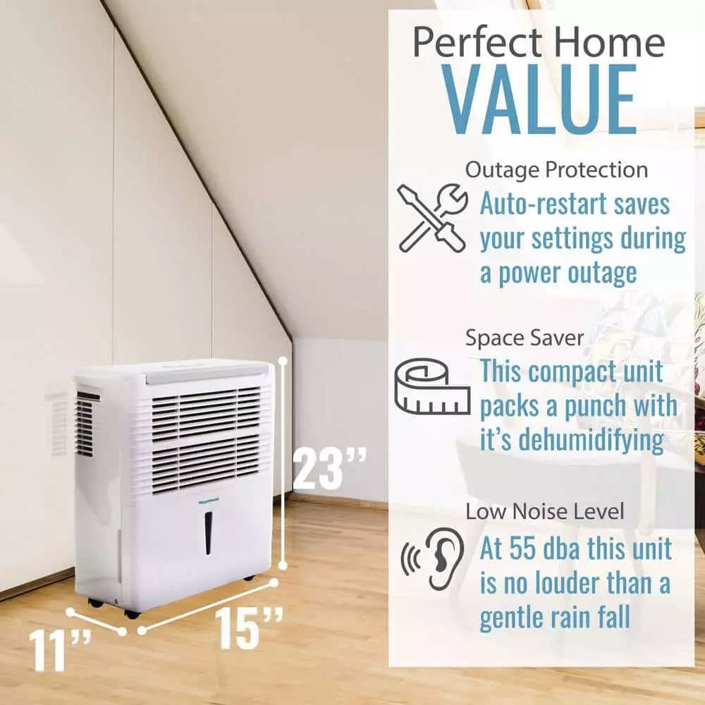 Keystone Energy Star 35 Pint Dehumidifier for up to 3,000 Sq.Ft. LED Display Timer Portable w/ Wheels Auto-Shutoff 5 Keystone Energy Star 35 Pint Dehumidifier for up to 3,000 Sq.Ft. LED Display Timer Portable w/ Wheels Auto-Shutoff - Image 3