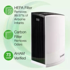 Lasko HEPA Filter Desktop Air Purifier with TotalProtect Filtration 19 Lasko HEPA Filter Desktop Air Purifier with TotalProtect Filtration -Air Quality Shop whites lasko air purifiers lp200 44 1000