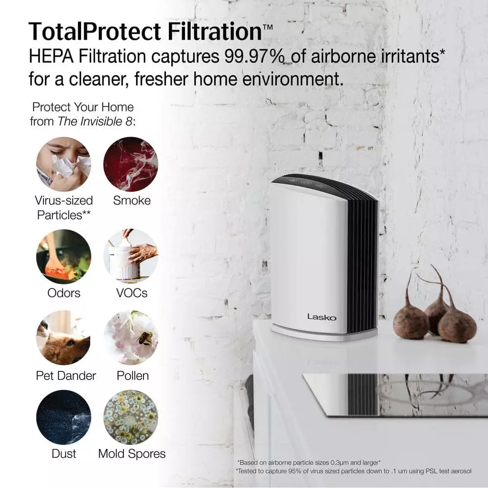 Lasko HEPA Filter Desktop Air Purifier with TotalProtect Filtration 7 Lasko HEPA Filter Desktop Air Purifier with TotalProtect Filtration - Image 5