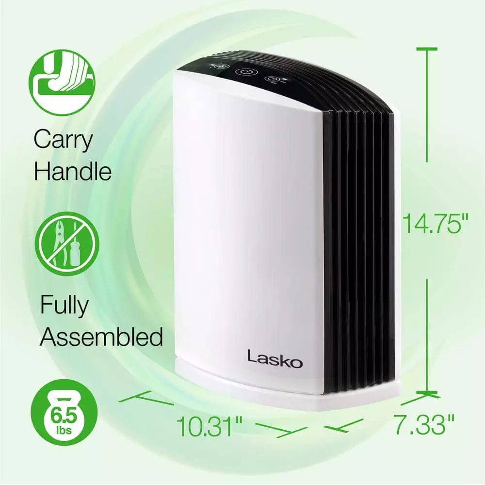Lasko HEPA Filter Desktop Air Purifier with TotalProtect Filtration 11 Lasko HEPA Filter Desktop Air Purifier with TotalProtect Filtration - Image 9