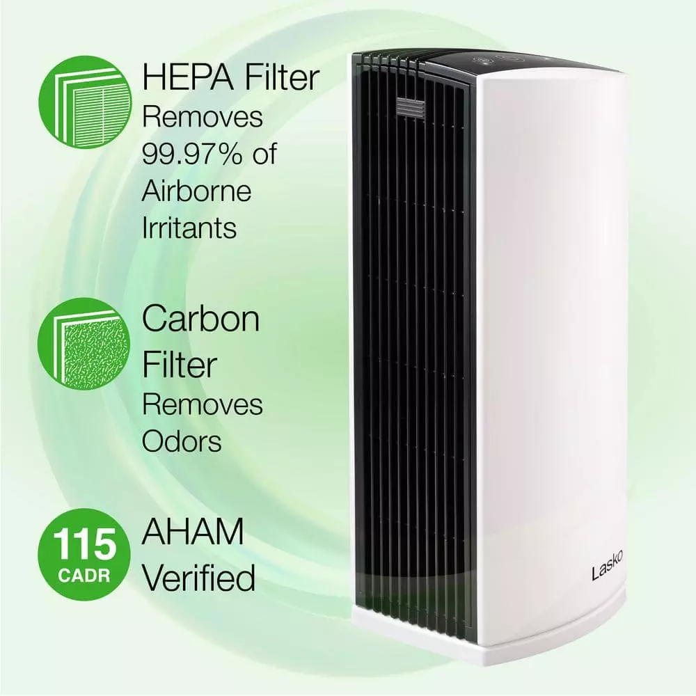 Lasko HEPA Filter Room Air Purifier with Total Protect Filtration 10 Lasko HEPA Filter Room Air Purifier with Total Protect Filtration - Image 8