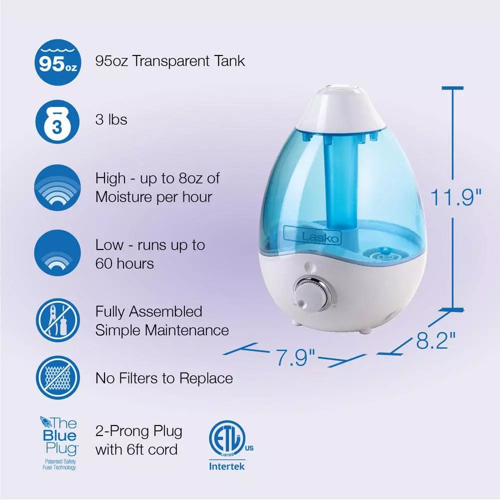Lasko Ultrasonic Cool Mist Humidifier 5 Lasko Ultrasonic Cool Mist Humidifier - Image 3