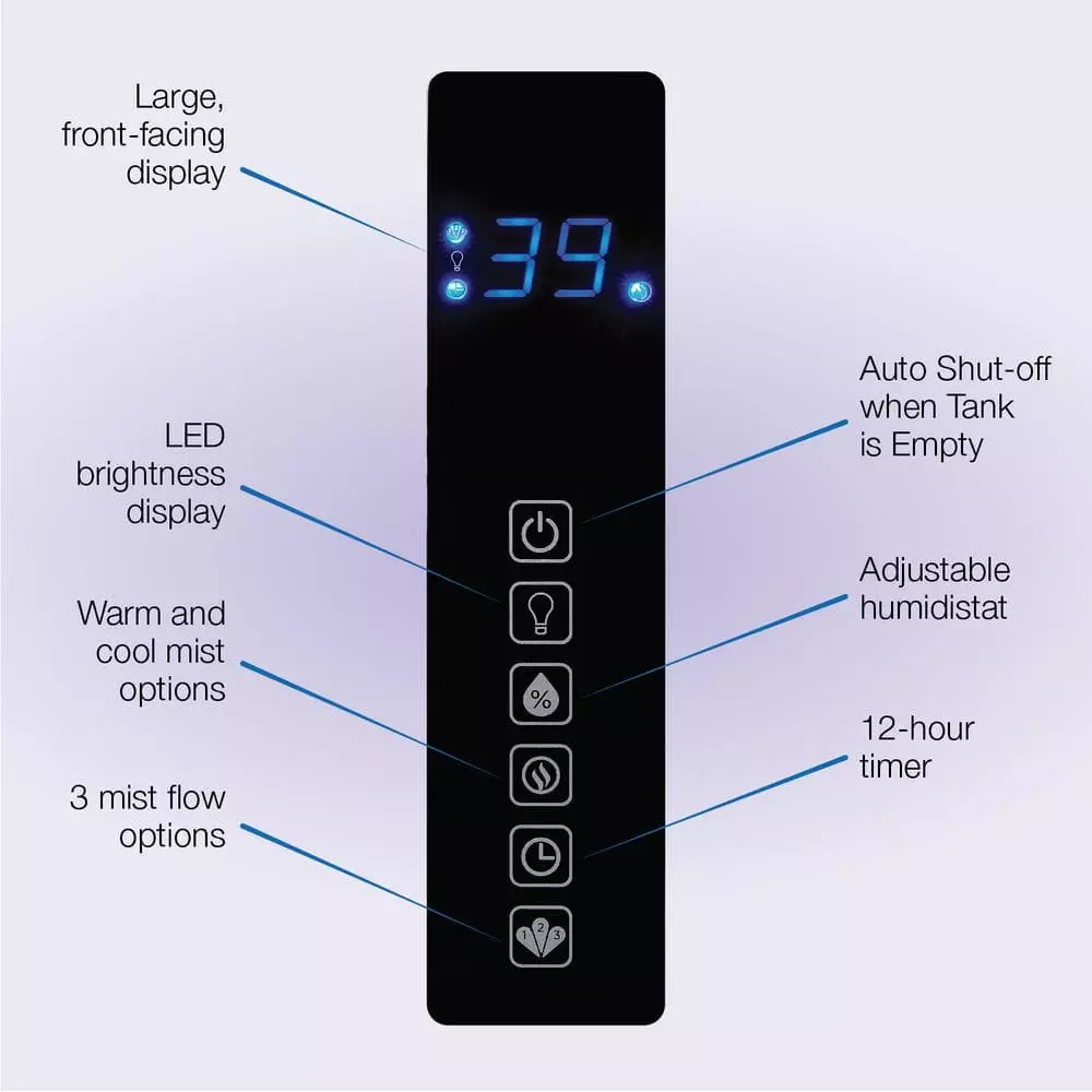 Lasko Quiet Ultrasonic Digital Warm and Cool Mist Humidifier 4 Lasko Quiet Ultrasonic Digital Warm and Cool Mist Humidifier - Image 2