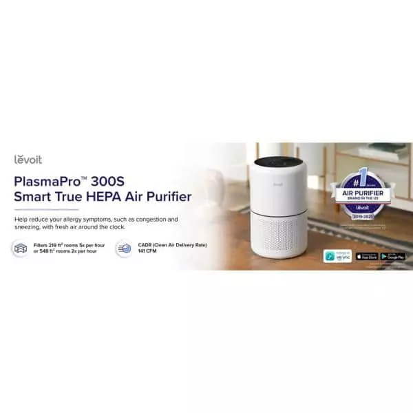 LEVOIT PlasmaPro 300S Smart True HEPA Air Purifier 219 sq. ft. 9 LEVOIT PlasmaPro 300S Smart True HEPA Air Purifier 219 sq. ft. - Image 7