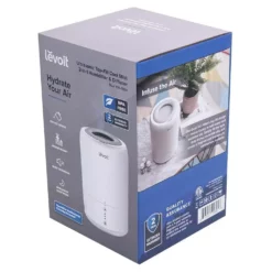 LEVOIT Ultrasonic Top-Fill Cool Mist 2-in-1 Humidifier and Diffuser -Air Quality Shop whites levoit humidifiers heaphulvnus0015 44 1000