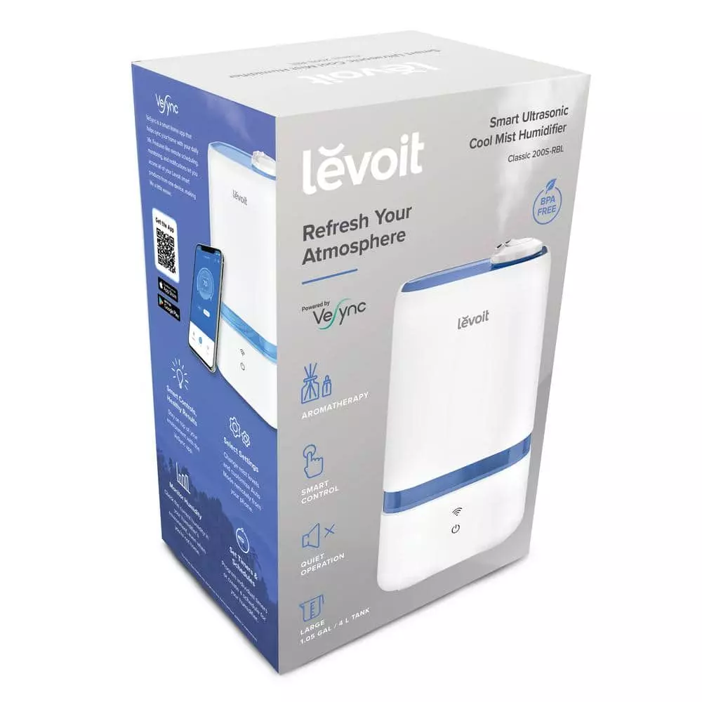 LEVOIT 1 Gal. Smart Ultra-Sonic Cool Mist Humidifier and Diffuser up to 375 sq. ft. 6 LEVOIT 1 Gal. Smart Ultra-Sonic Cool Mist Humidifier and Diffuser up to 375 sq. ft. - Image 4