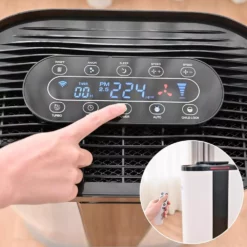 Merax Smart True HEPA Air Purifier with Wisdom WiFi, PM2.5 Monitor and Movable Wheel for 3000 sq.ft. -Air Quality Shop whites merax air purifiers sf285857aaa 44 1000