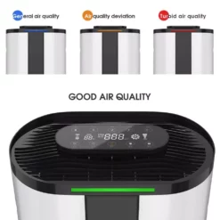Merax Smart True HEPA Air Purifier with Wisdom WiFi, PM2.5 Monitor and Movable Wheel for 3000 sq.ft. -Air Quality Shop whites merax air purifiers sf285857aaa 76 1000