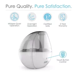 Pure Enrichment MistAire Silver Ultrasonic Cool Mist Humidifier -Air Quality Shop whites pure enrichment humidifiers pehumgry 4f 1000