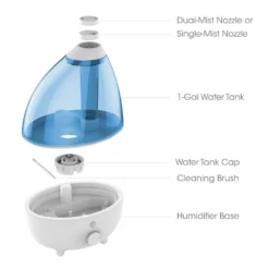 Pure Enrichment MistAire XL Ultrasonic Cool Mist Humidifier -Air Quality Shop whites pure enrichment humidifiers pehumlrg 40 1000