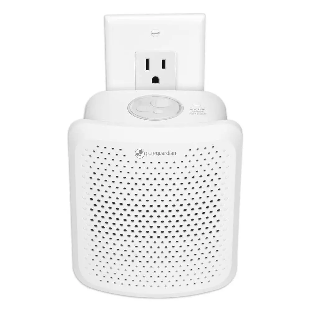 Pure Guardian Odor Eliminating Pluggable Air Purifier with Nightlight for Small Rooms 3 Pure Guardian Odor Eliminating Pluggable Air Purifier with Nightlight for Small Rooms