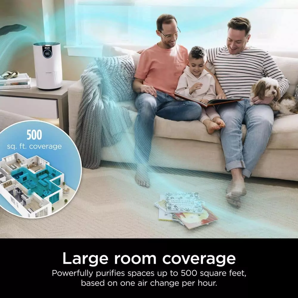 Shark Air Purifier with True HEPA Filter & Microban Antimicrobial Protection (500 sq. ft.) HP102 7 Shark Air Purifier with True HEPA Filter & Microban Antimicrobial Protection (500 sq. ft.) HP102 - Image 5