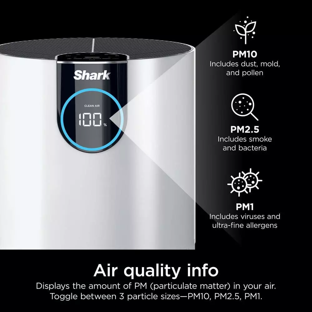Shark Air Purifier with True HEPA Filter & Microban Antimicrobial Protection (500 sq. ft.) HP102 11 Shark Air Purifier with True HEPA Filter & Microban Antimicrobial Protection (500 sq. ft.) HP102 - Image 9