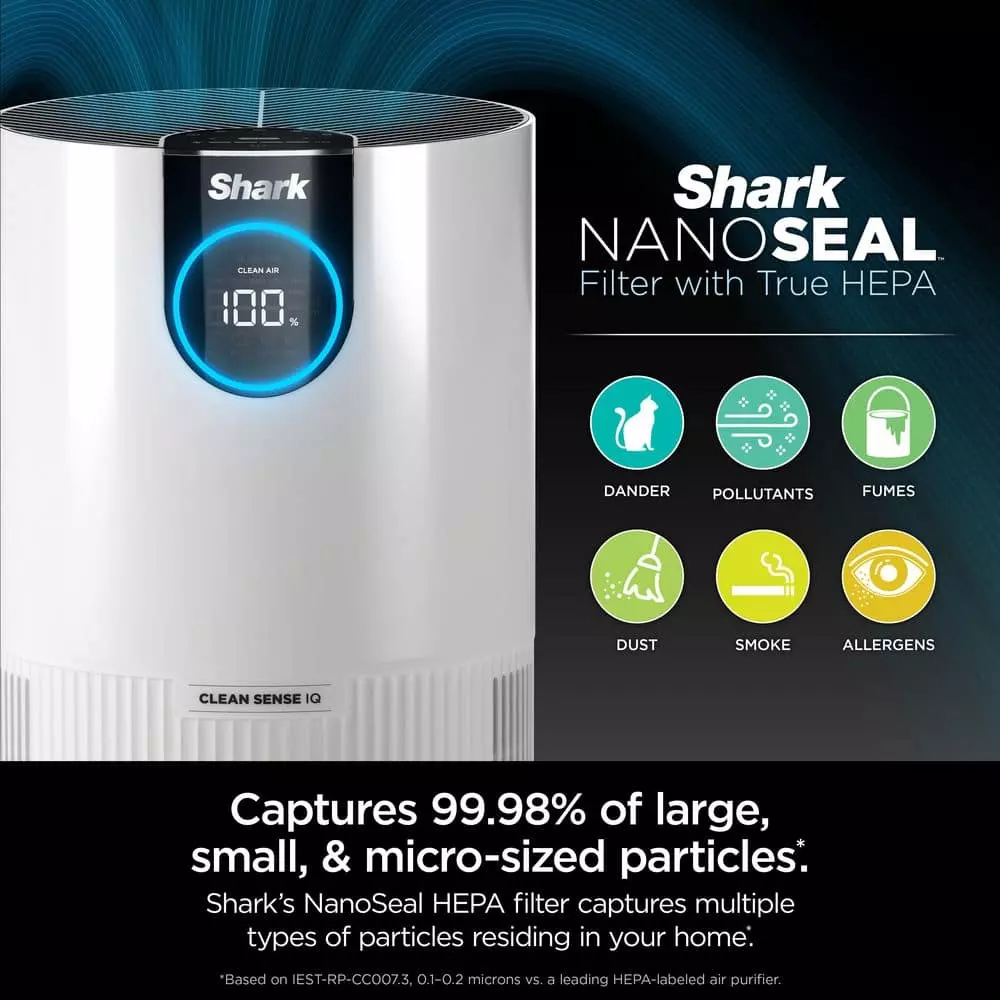 Shark Air Purifier with True HEPA Filter & Microban Antimicrobial Protection (500 sq. ft.) HP102 5 Shark Air Purifier with True HEPA Filter & Microban Antimicrobial Protection (500 sq. ft.) HP102 - Image 3