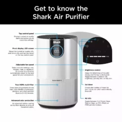 Shark Air Purifier with True HEPA Filter & Microban Antimicrobial Protection (500 sq. ft.) HP102 28 Shark Air Purifier with True HEPA Filter & Microban Antimicrobial Protection (500 sq. ft.) HP102 -Air Quality Shop whites shark air purifiers hp102 76 1000