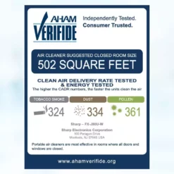 Sharp Smart Air Purifier with Plasmacluster Ion Technology Recommended for Extra-Large Rooms -Air Quality Shop whites sharp air purifiers fx j80uw fa 1000