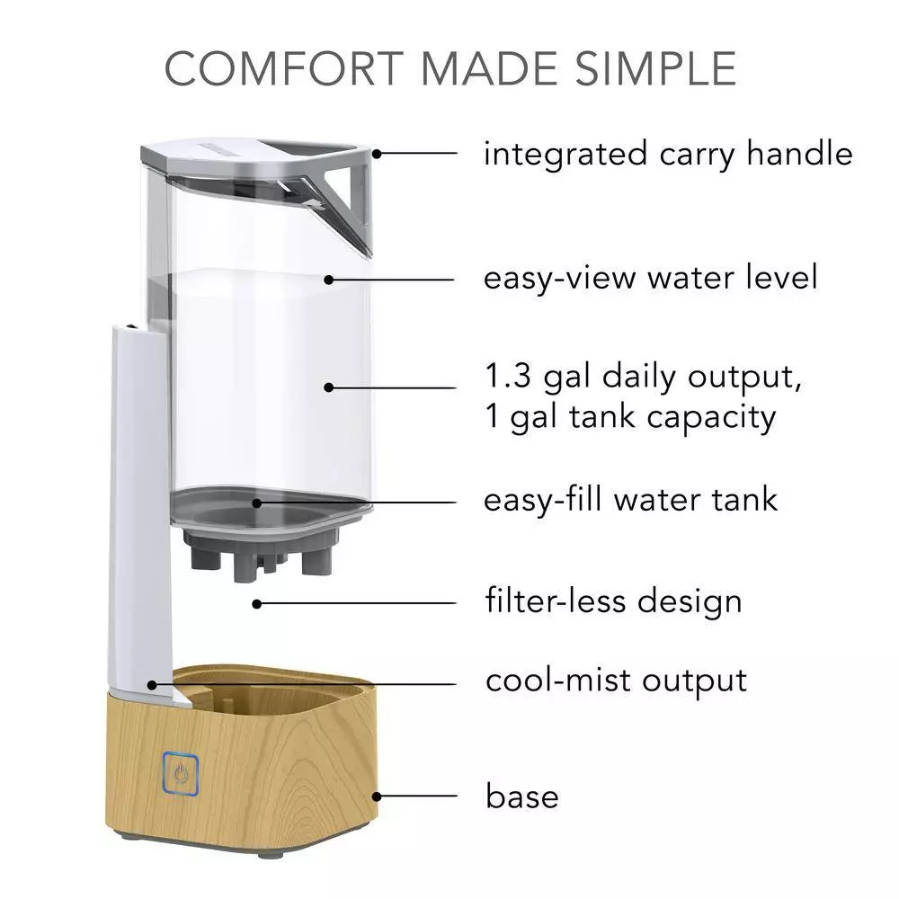 Sharper Image UHS1 1 Gal. 360 SF Ultrasonic Humidifier 6 Sharper Image UHS1 1 Gal. 360 SF Ultrasonic Humidifier - Image 4