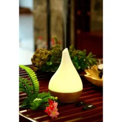 SPT 80mL Ultrasonic Aroma Diffuser/Humidifier with Bamboo Base (Droplet) -Air Quality Shop whites spt humidifiers sa 110 31 1000