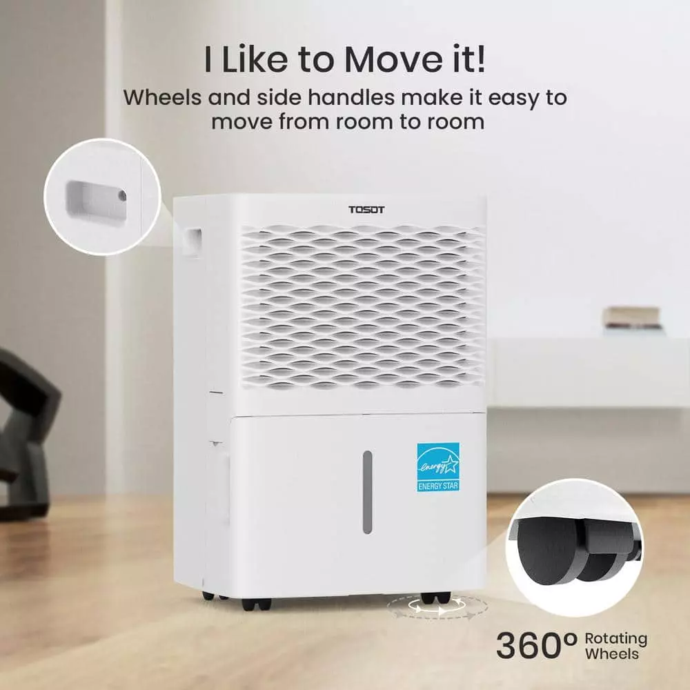 Tosot 20-Pint Capacity 1,500 sq. ft. Energy Star Dehumidifier for Home, Basement, Bedroom or Bathroom 10 Tosot 20-Pint Capacity 1,500 sq. ft. Energy Star Dehumidifier for Home, Basement, Bedroom or Bathroom - Image 8