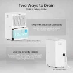 Tosot 20-Pint Capacity 1,500 sq. ft. Energy Star Dehumidifier for Home, Basement, Bedroom or Bathroom 12 Tosot 20-Pint Capacity 1,500 sq. ft. Energy Star Dehumidifier for Home, Basement, Bedroom or Bathroom -Air Quality Shop whites tosot dehumidifiers 20 pint 4f 1000
