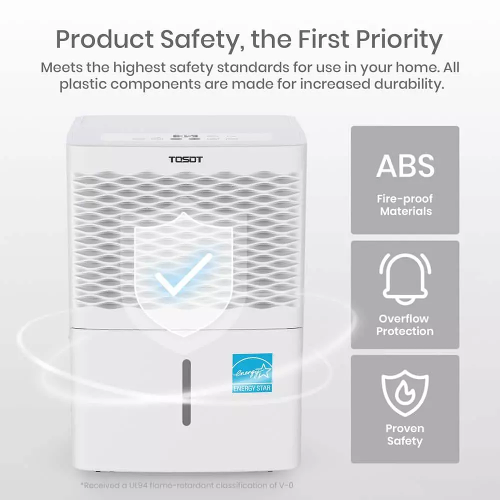 Tosot 50-Pint Capacity 4,500 sq.ft. Energy Star Dehumidifier for Home, Basement, Bedroom or Bathroom 7 Tosot 50-Pint Capacity 4,500 sq.ft. Energy Star Dehumidifier for Home, Basement, Bedroom or Bathroom - Image 5