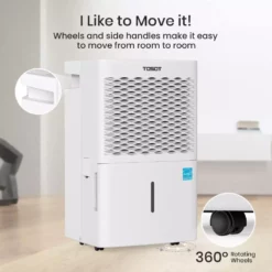 Tosot 50-Pint Capacity 4,500 sq.ft. Energy Star Dehumidifier for Home, Basement, Bedroom or Bathroom 11 Tosot 50-Pint Capacity 4,500 sq.ft. Energy Star Dehumidifier for Home, Basement, Bedroom or Bathroom -Air Quality Shop whites tosot dehumidifiers 50 pint 40 1000