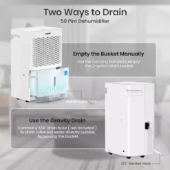 Tosot 50-Pint Capacity 4,500 sq.ft. Energy Star Dehumidifier for Home, Basement, Bedroom or Bathroom 13 Tosot 50-Pint Capacity 4,500 sq.ft. Energy Star Dehumidifier for Home, Basement, Bedroom or Bathroom -Air Quality Shop whites tosot dehumidifiers 50 pint 4f 1000