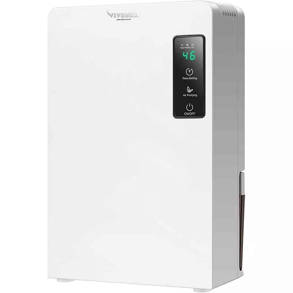 VIVOSUN 1.23-Pint Electric Mini Dehumidifier with Timer, 2200 ml Water Tank and Drain Hose for Basement or Smaller Room 3 VIVOSUN 1.23-Pint Electric Mini Dehumidifier with Timer, 2200 ml Water Tank and Drain Hose for Basement or Smaller Room