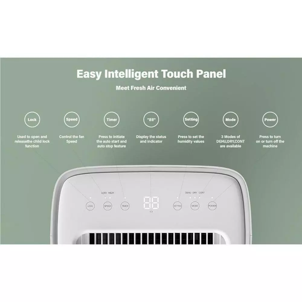 Waykar 50-Pint Capacity 3,500 Sq. Ft. Smart Control Home Dehumidifier With Bucket Auto Drain For Basements Or Bedrooms 9 Waykar 50-Pint Capacity 3,500 Sq. Ft. Smart Control Home Dehumidifier With Bucket Auto Drain For Basements Or Bedrooms - Image 7