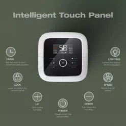 Waykar 70-Pint Capacity Smart Dehumidifier Covering Up To 4,500 Square Feet With 1.18 Gallon Water Tank And Four Water Outlets -Air Quality Shop whites waykar dehumidifiers hdcx pd253b 4f 1000